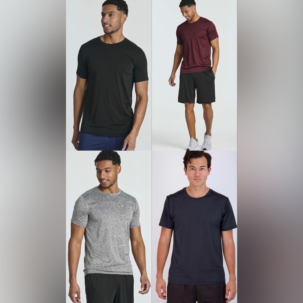 Four Essentials Men's Shirts - Black, Maroon, Gray and Blue Size S
